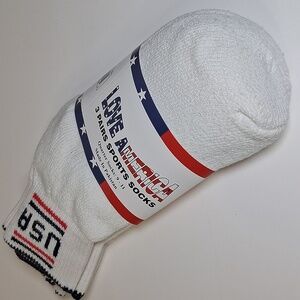 Vintage 80s 90s TEAM USA Sport Socks Sz 9-11 One 1 Pair